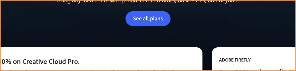 Call-to-action area of adobe.com