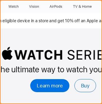 Call-to-action area of apple.com