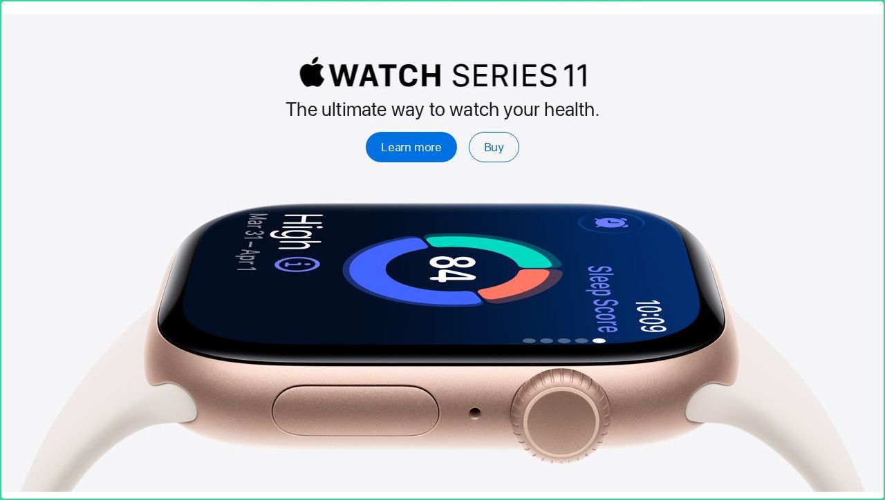 Hero section of apple.com