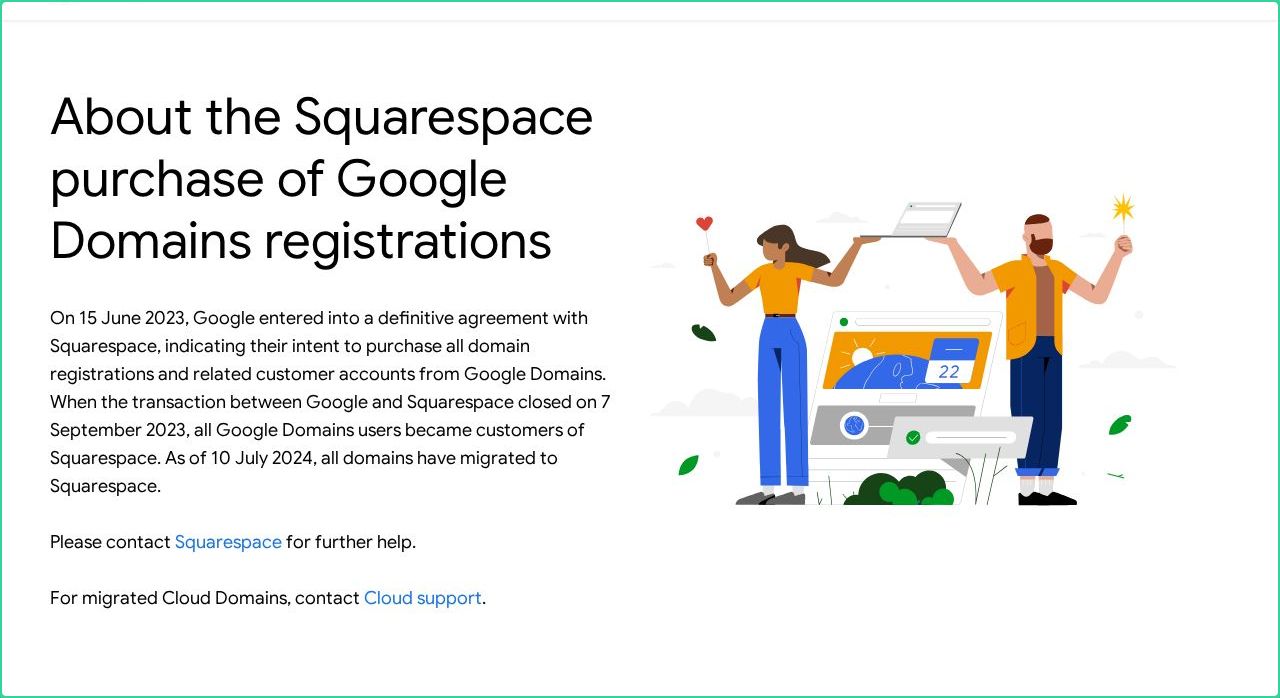 Hero section of googledomains.com