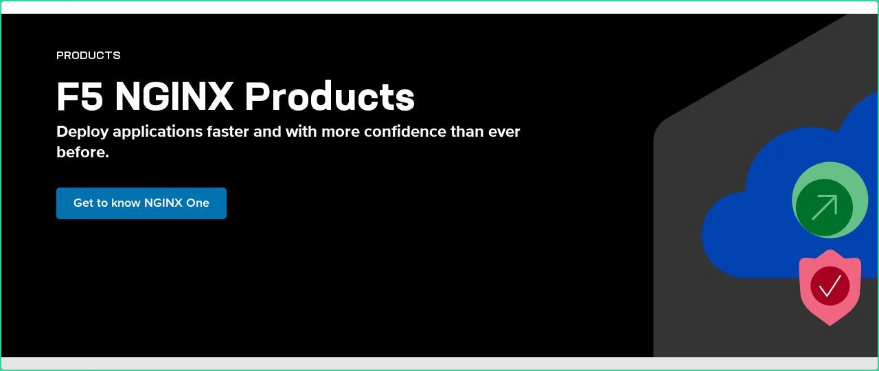 Hero section of nginx.com