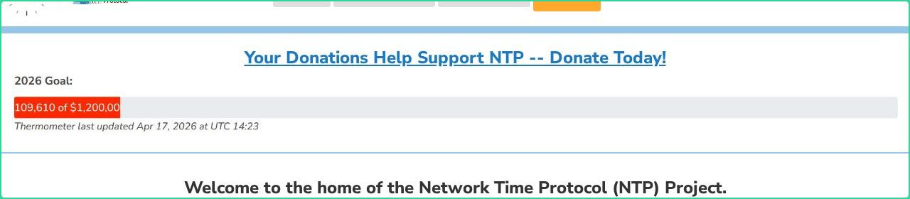Hero section of ntp.org