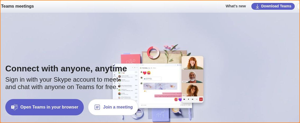 Call-to-action area of skype.com