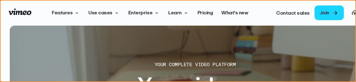 Call-to-action area of vimeo.com