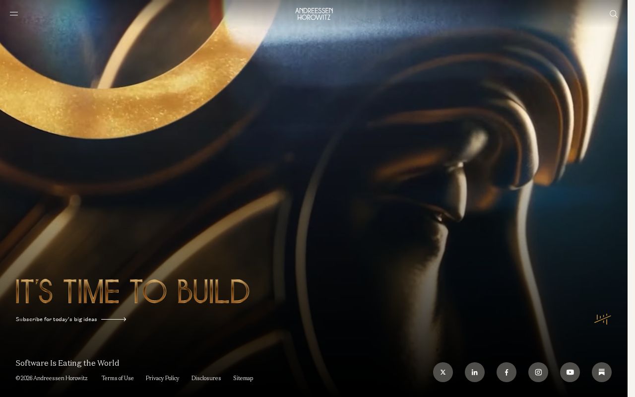 Screenshot of a16z.com