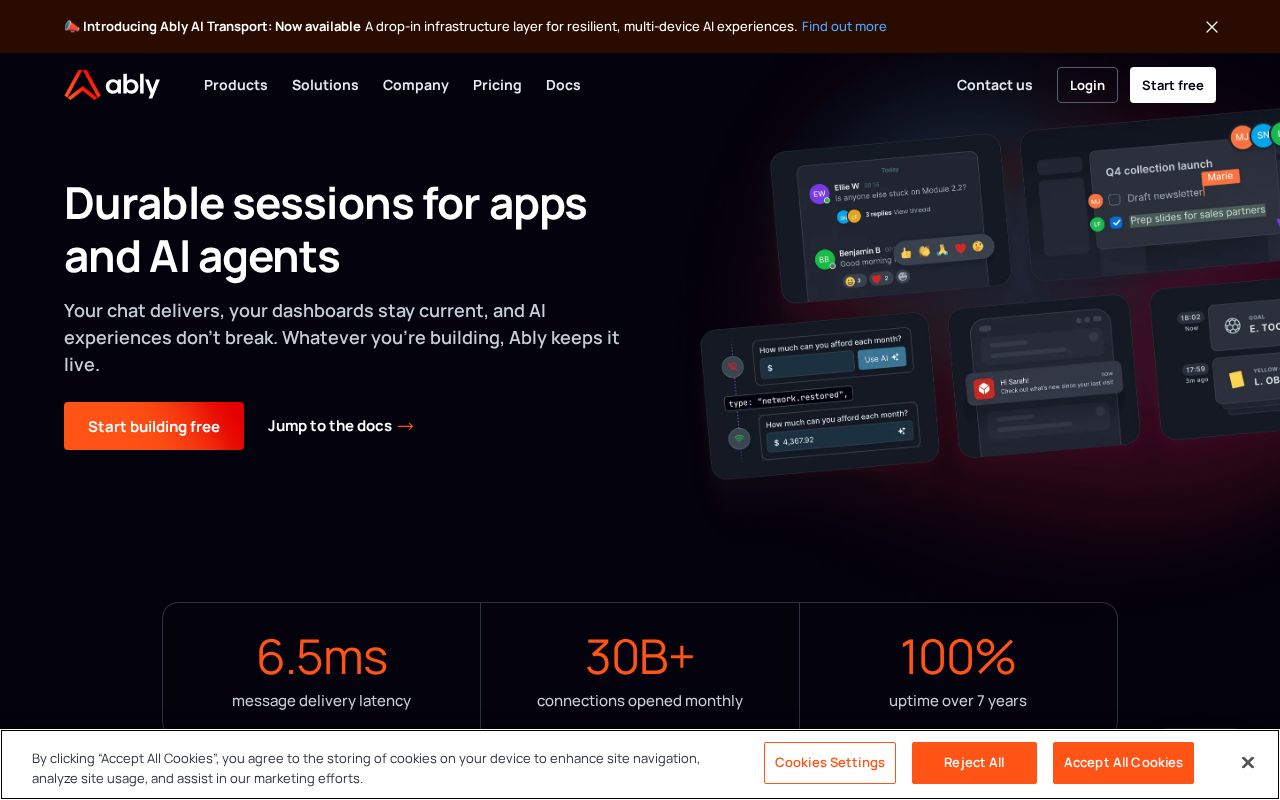 Screenshot of ably.com