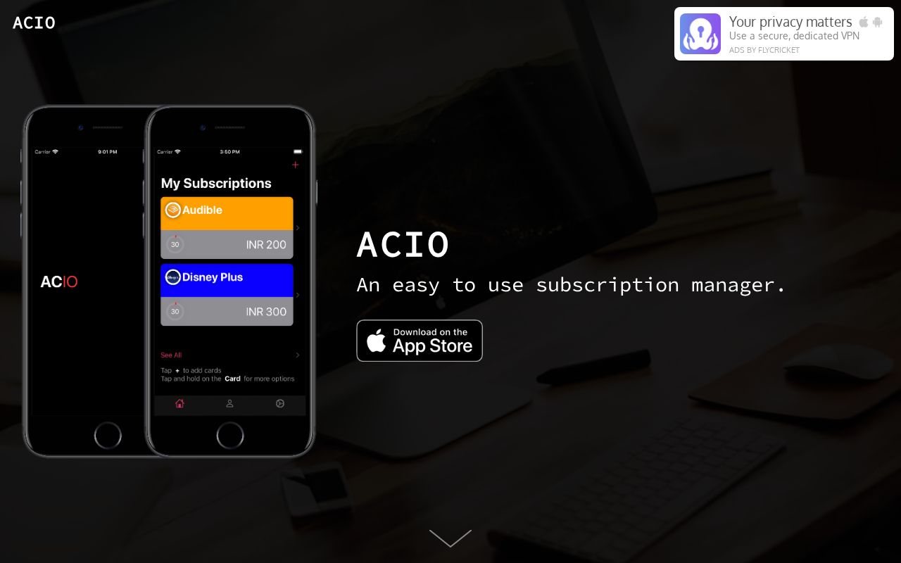 Screenshot of acio.flycricket.io