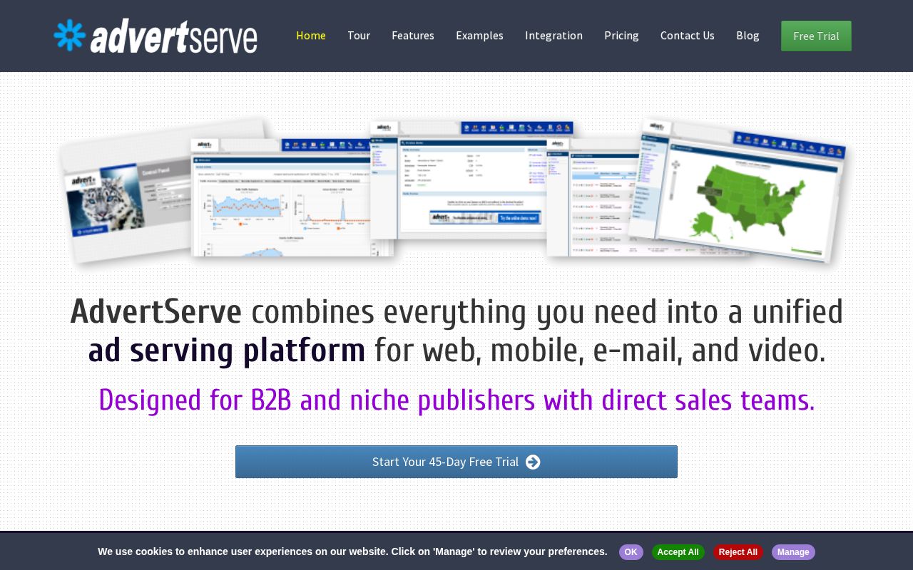 Screenshot of advertserve.com