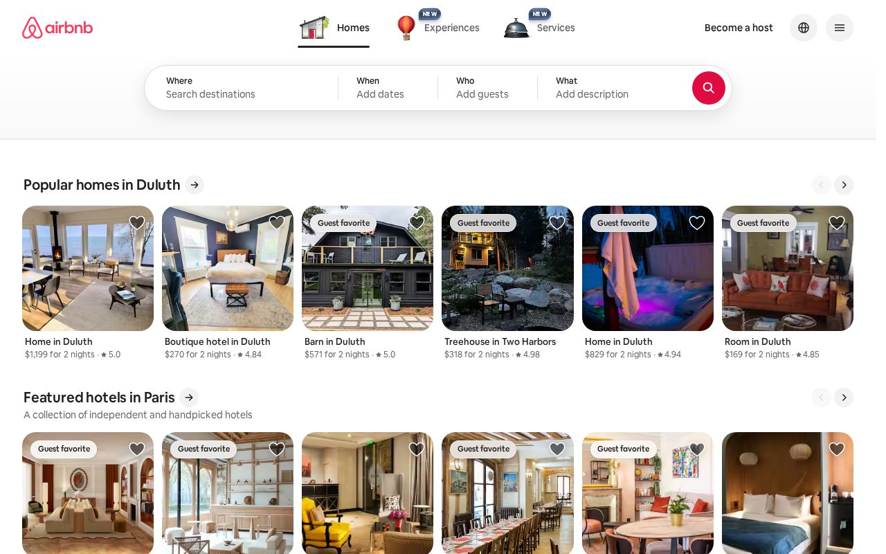 Screenshot of airbnb.com