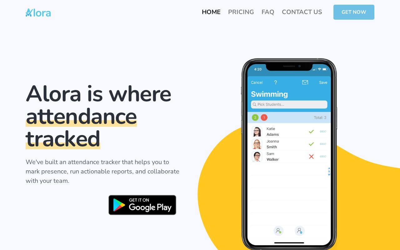 Screenshot of aloraapp.com