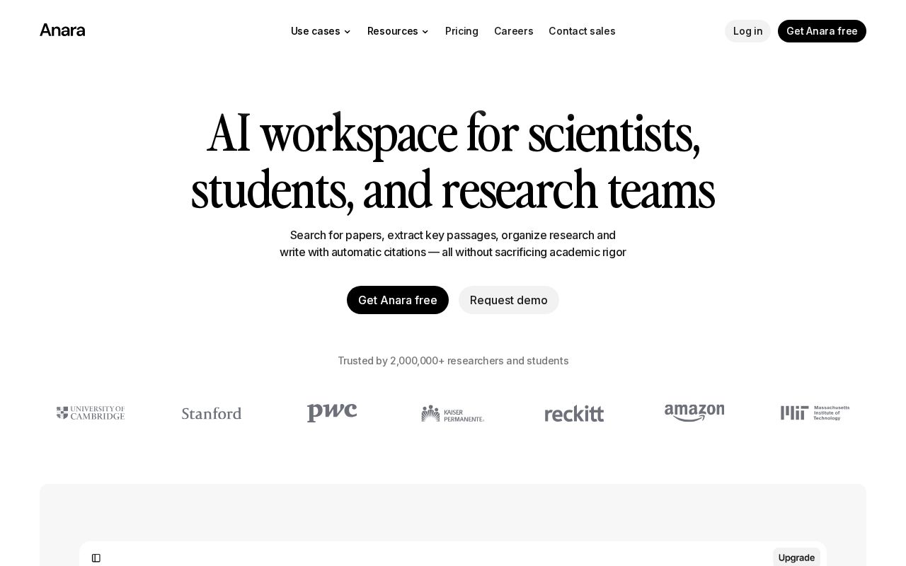 Screenshot of anara.com