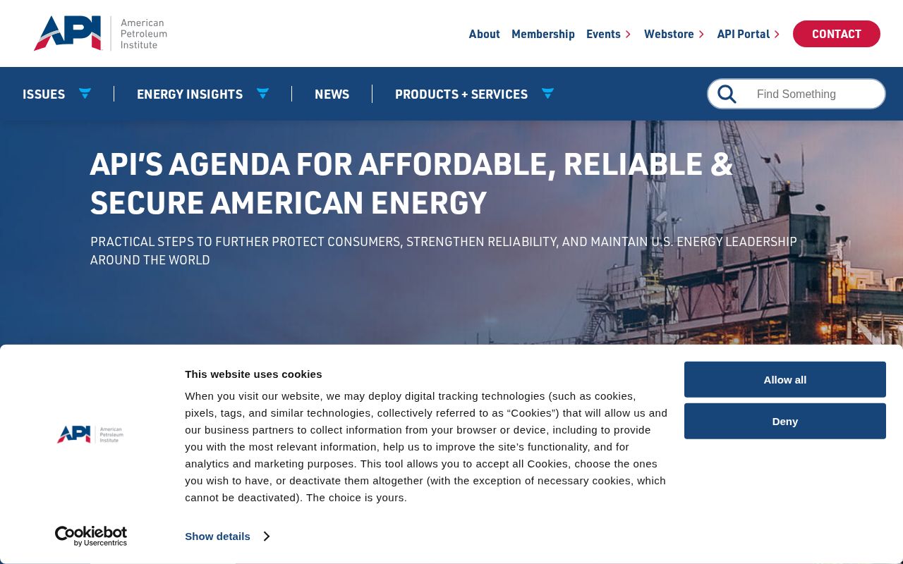 Screenshot of api.org