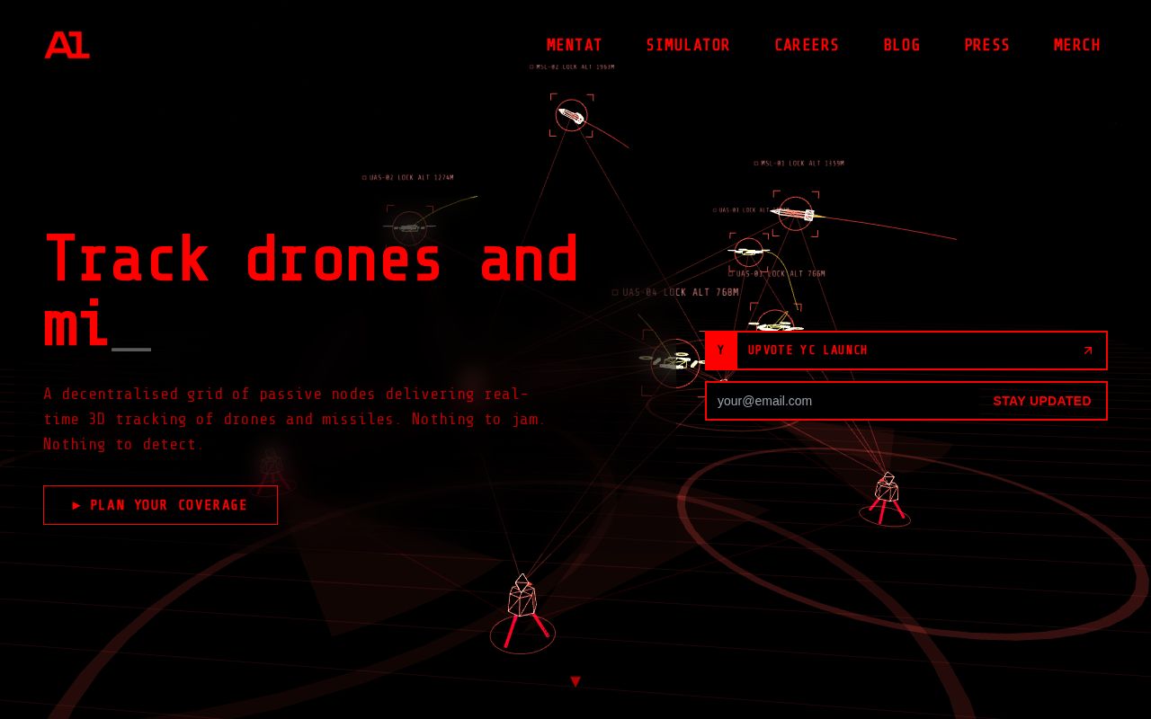 The arlo1.com homepage, first screen