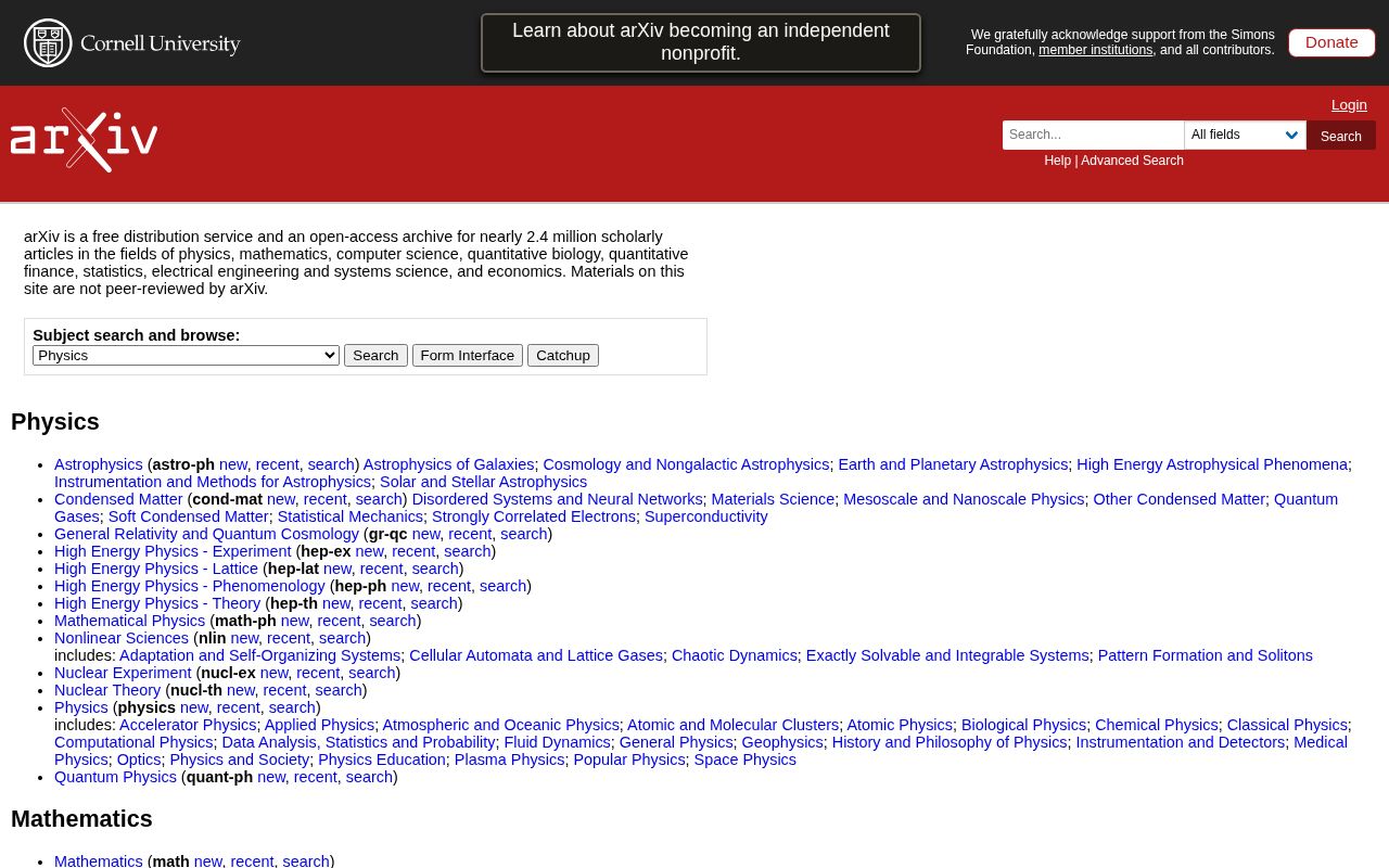 Screenshot of arxiv.org