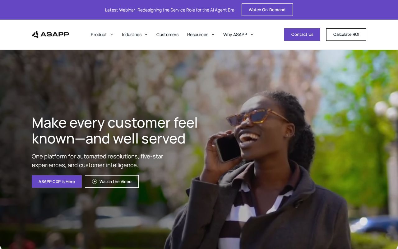 Screenshot of asapp.com