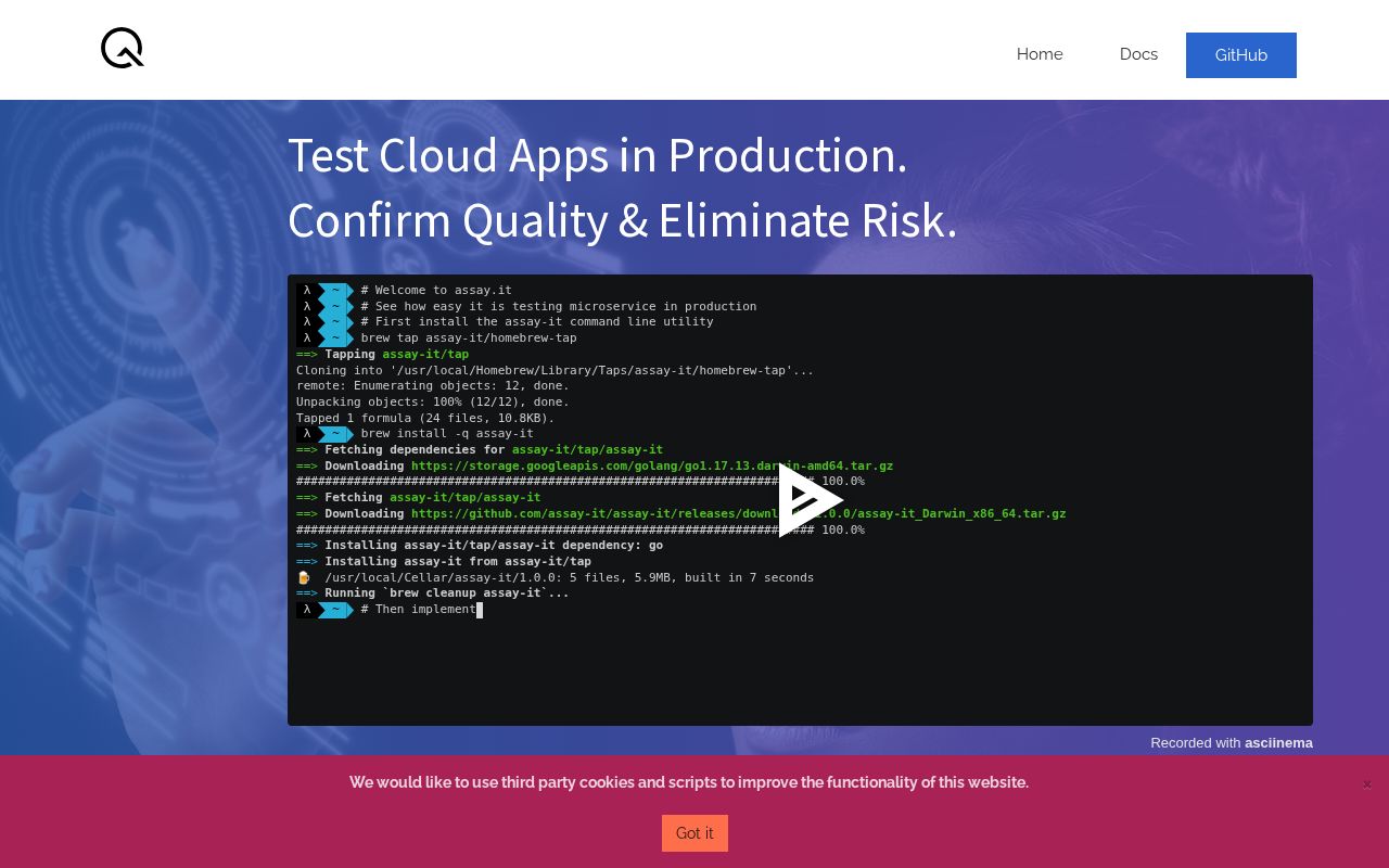 Screenshot of assay.it