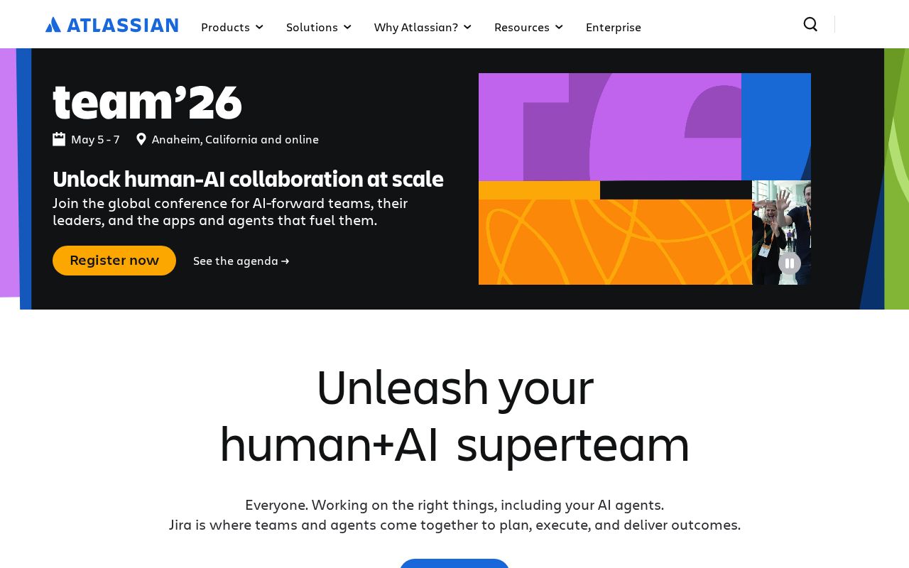 Screenshot of atlassian.com
