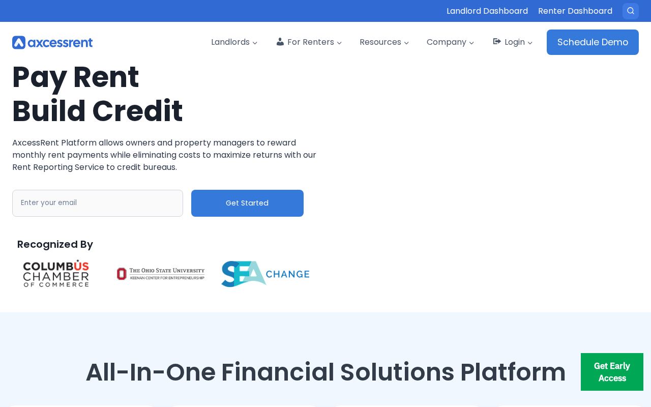 Screenshot of axcessrent.com