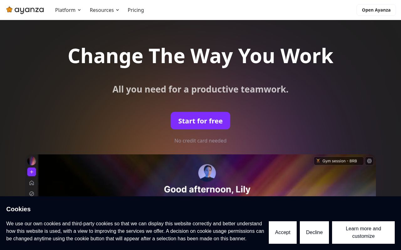 Screenshot of ayanza.com