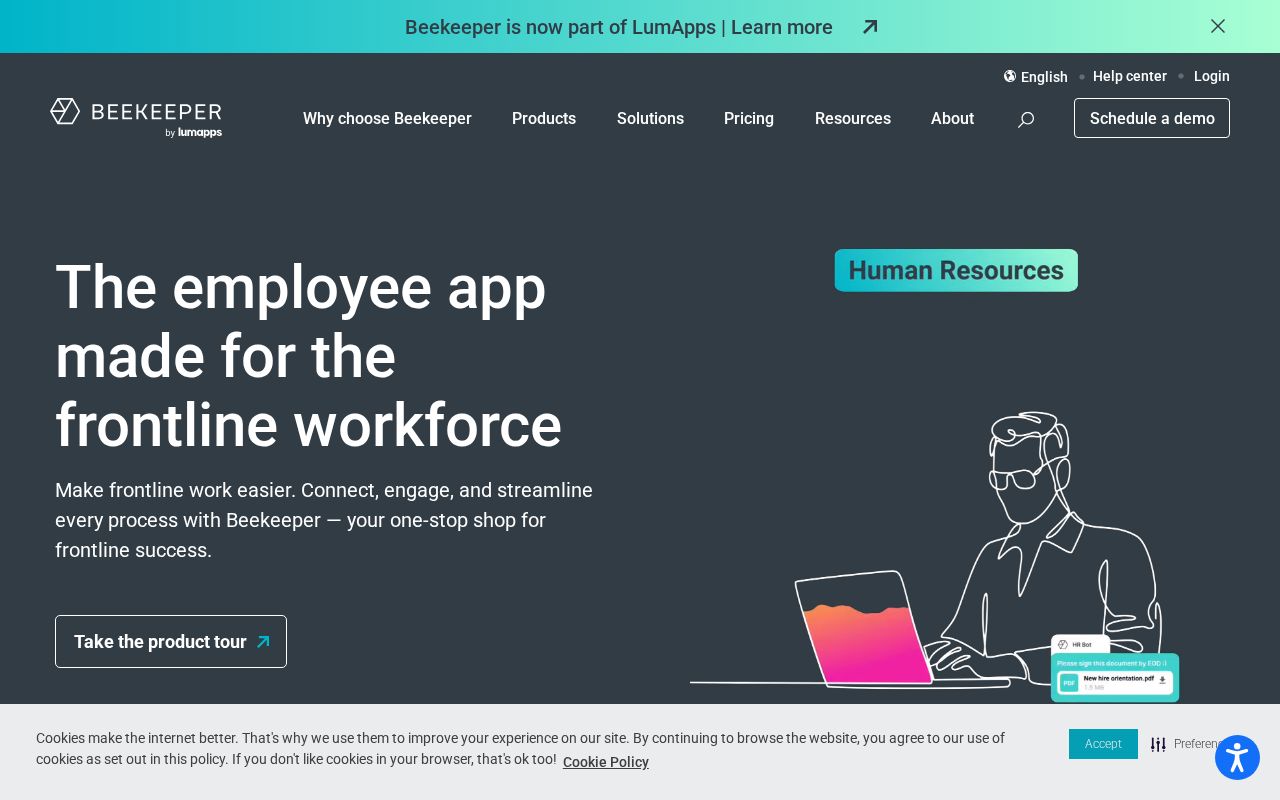 Screenshot of beekeeper.io