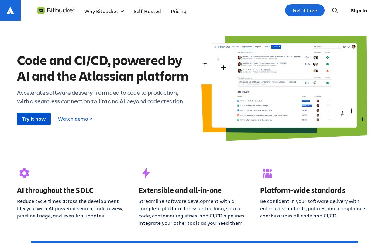 Screenshot of bitbucket.org