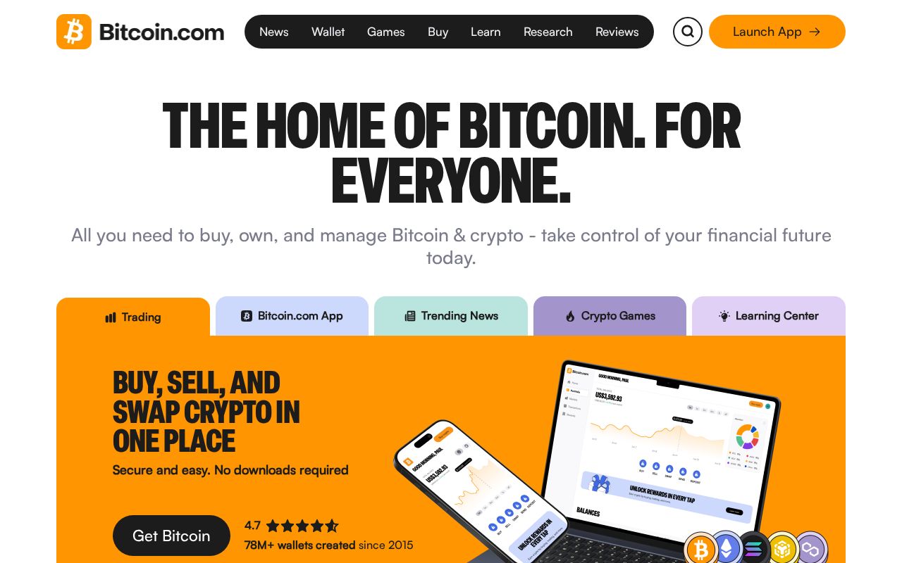 Screenshot of bitcoin.com