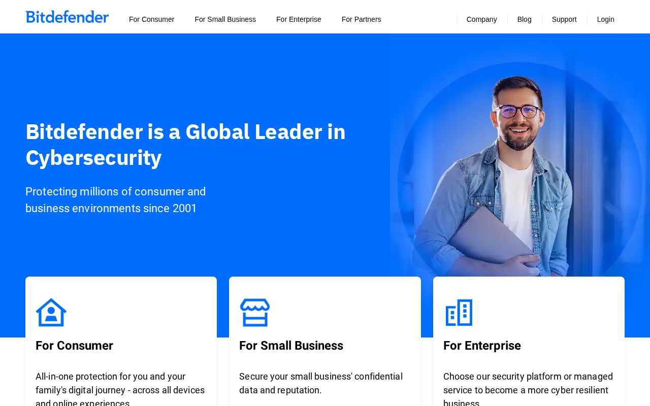 Screenshot of bitdefender.com