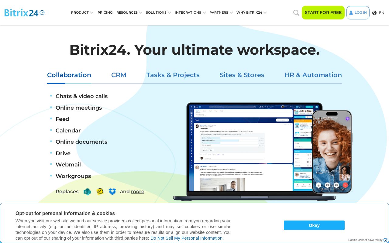 Screenshot of bitrix24.com