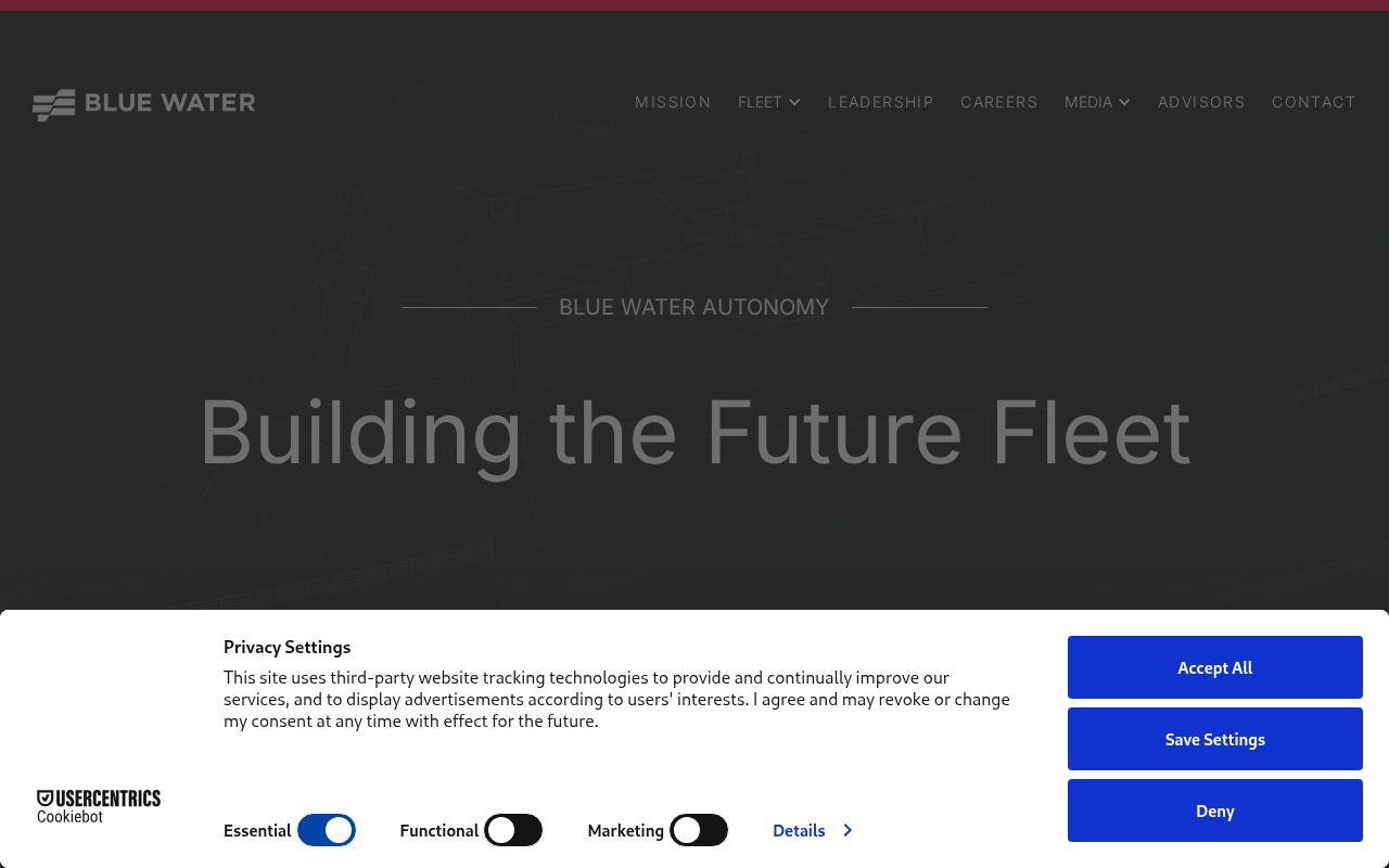 The blw.ai homepage, first screen