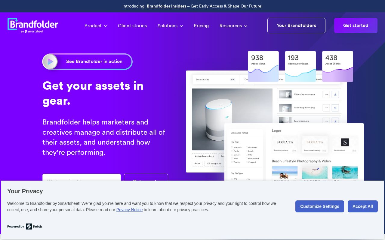 Screenshot of brandfolder.com