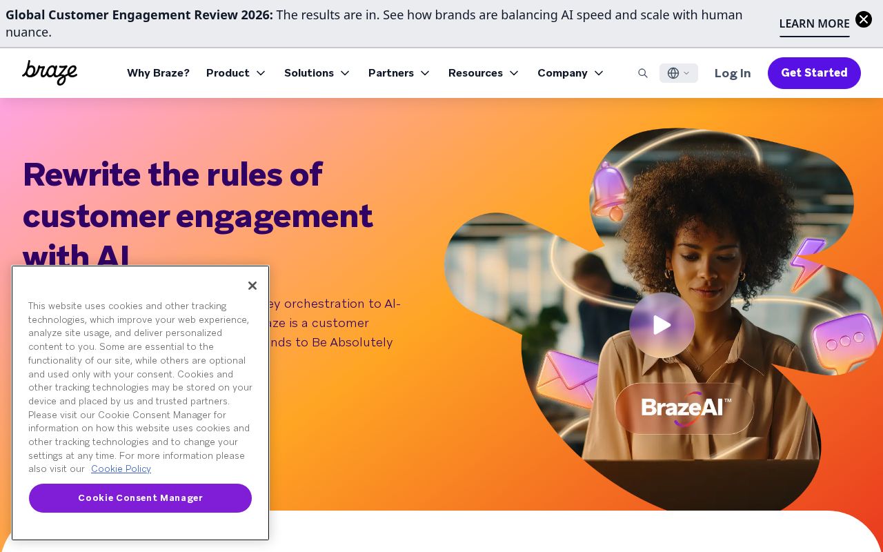 Screenshot of braze.com