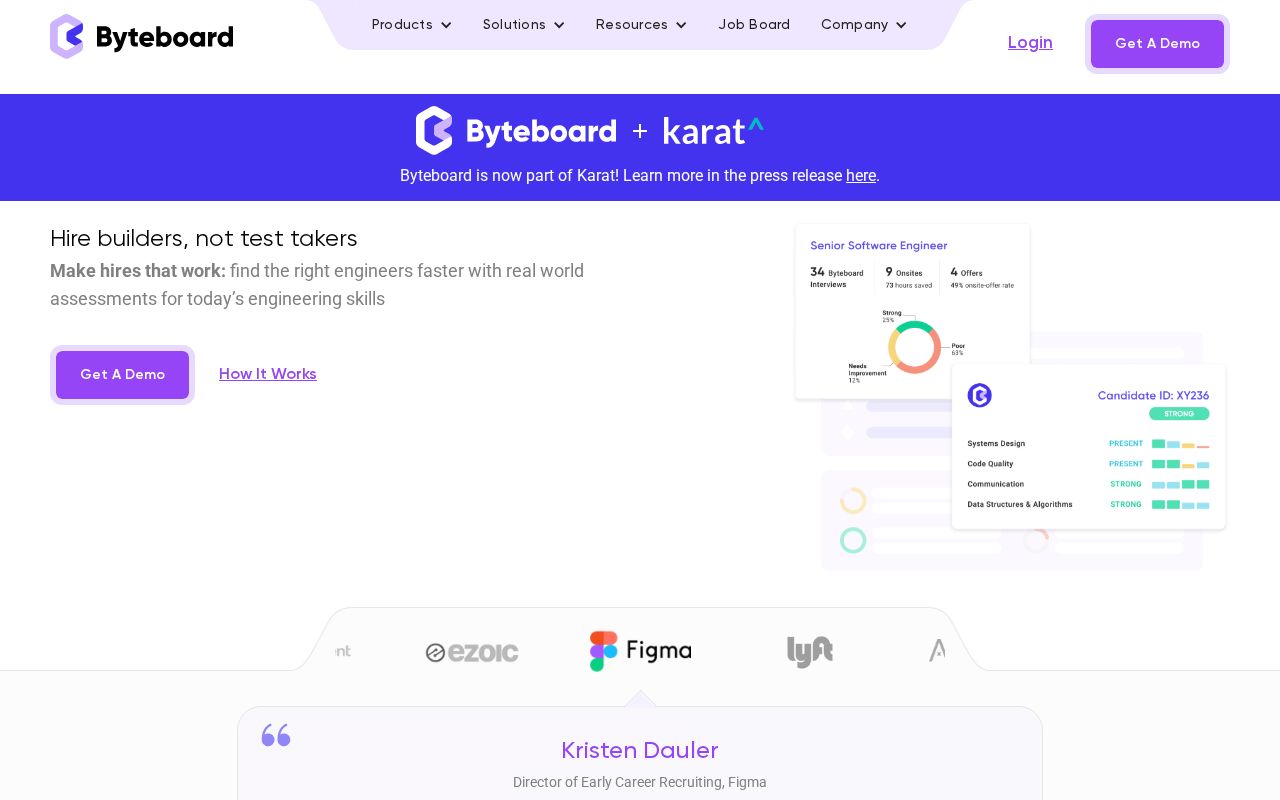 Screenshot of byteboard.dev