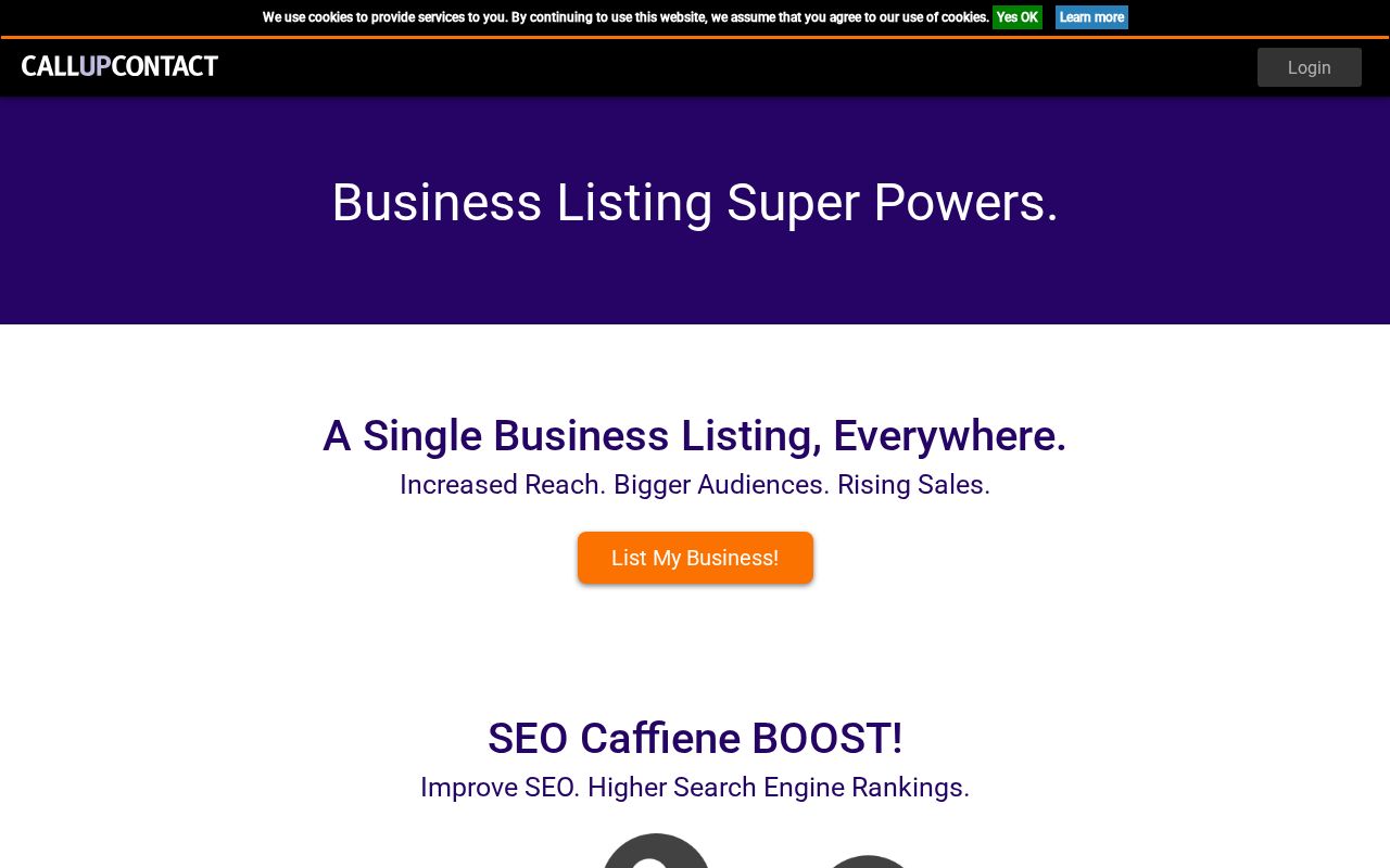 Screenshot of callupcontact.com