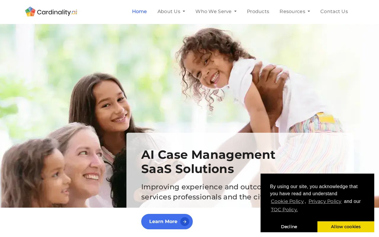 The cardyai.com homepage, first screen