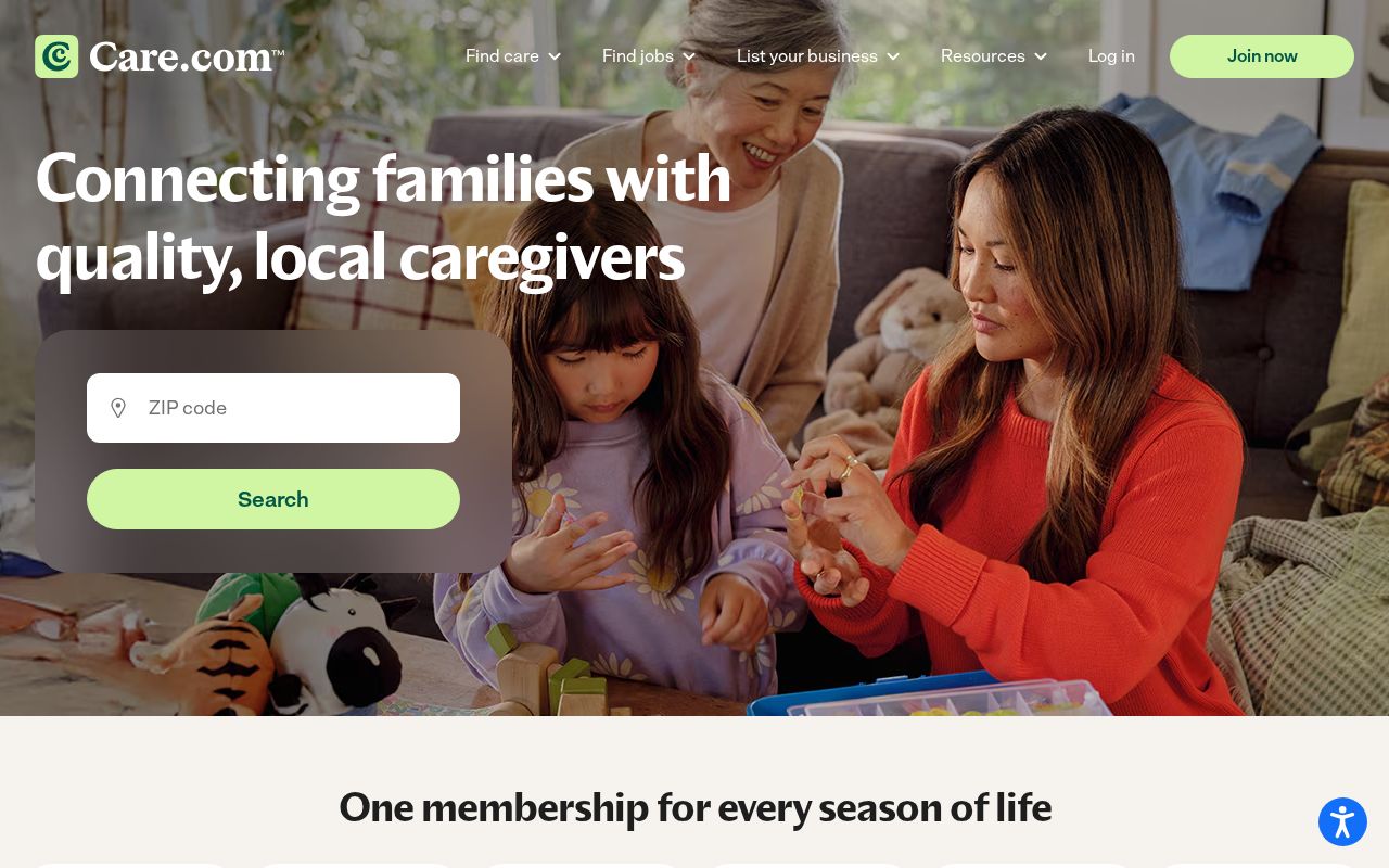 Screenshot of care.com