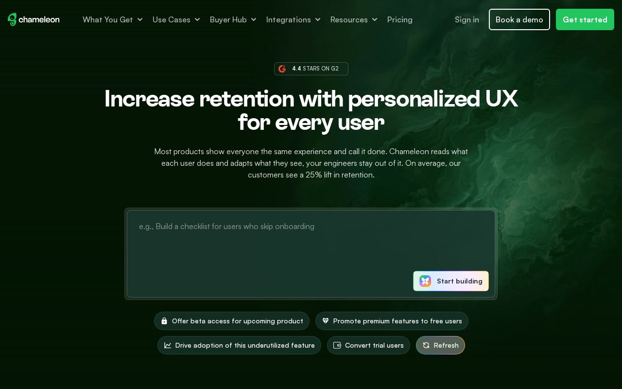 Screenshot of chameleon.io