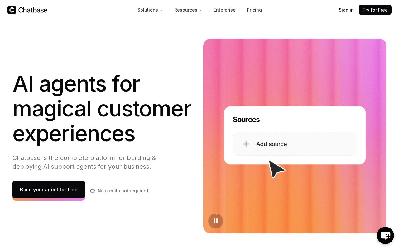 Screenshot of chatbase.co