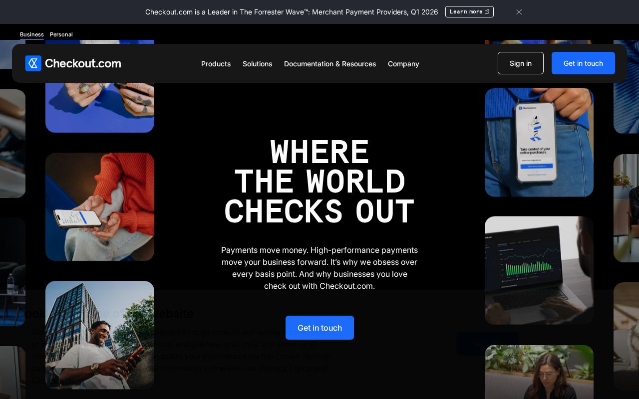 Screenshot of checkout.com