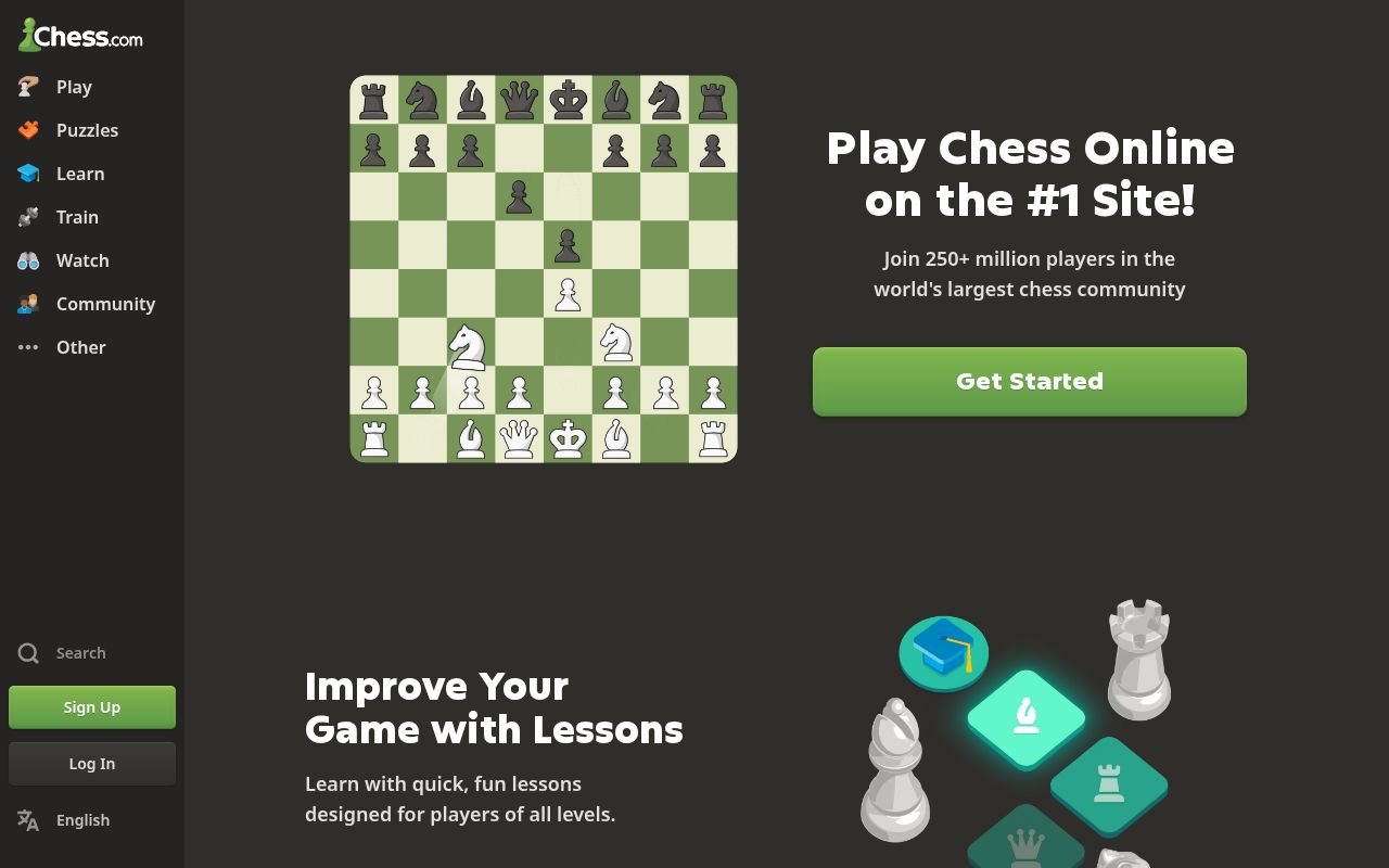 Screenshot of chess.com