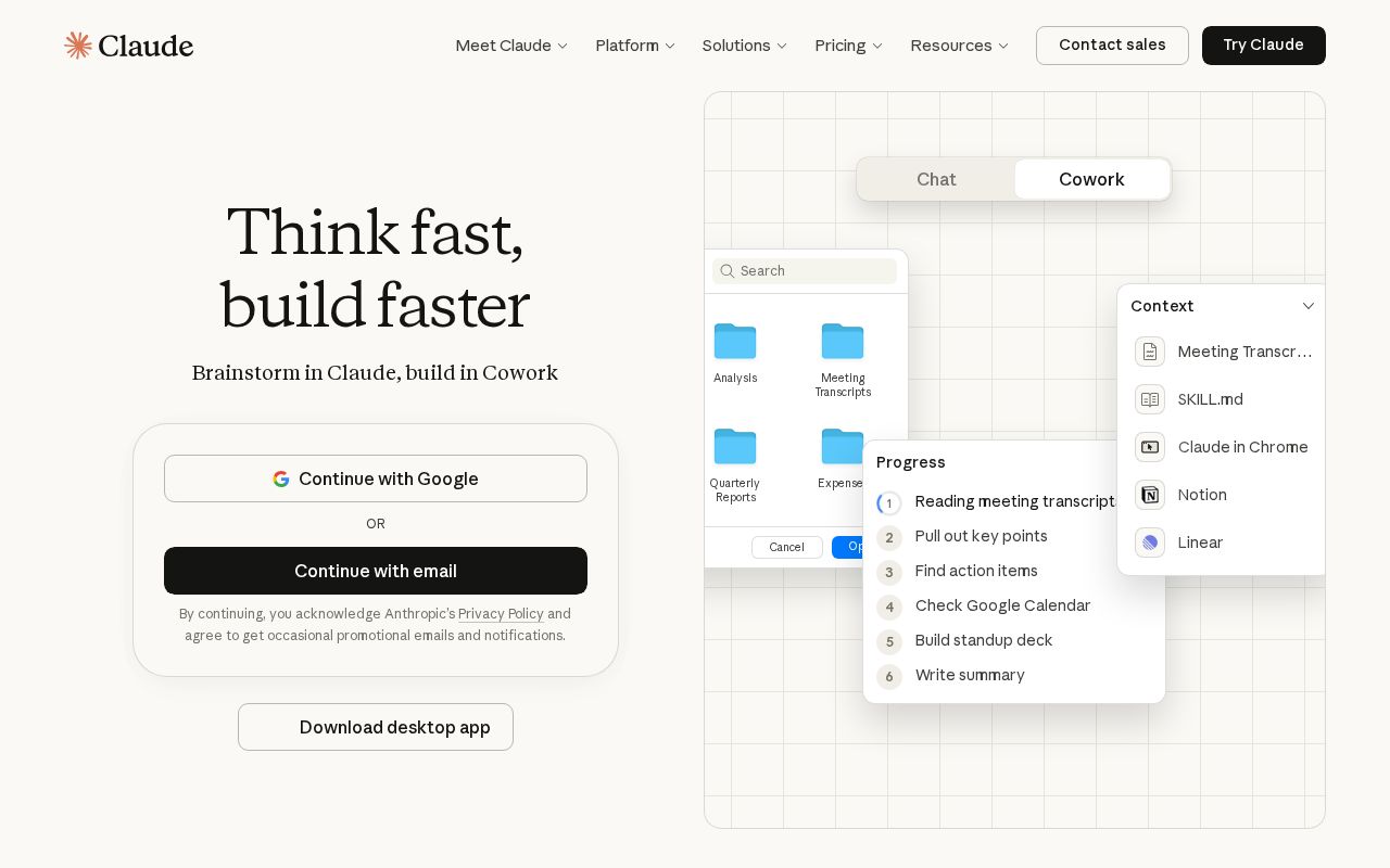 Screenshot of claude.com