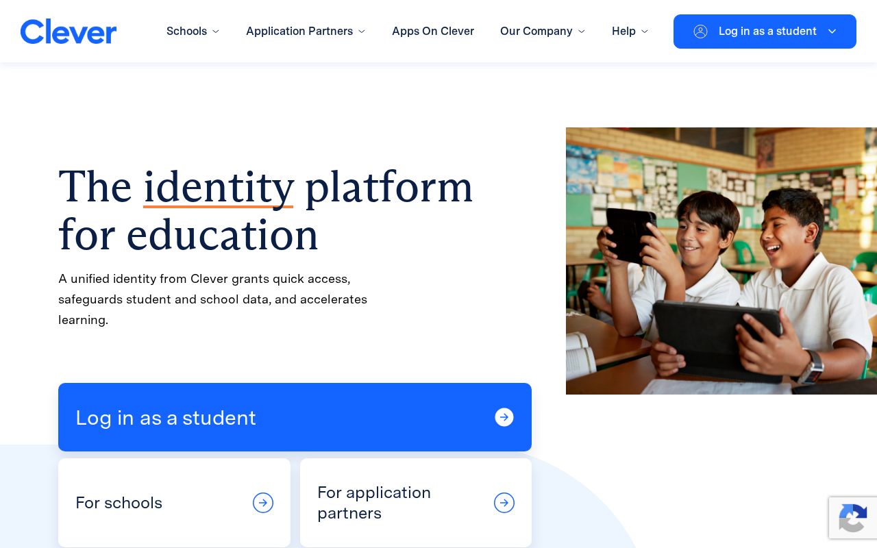 Screenshot of clever.com