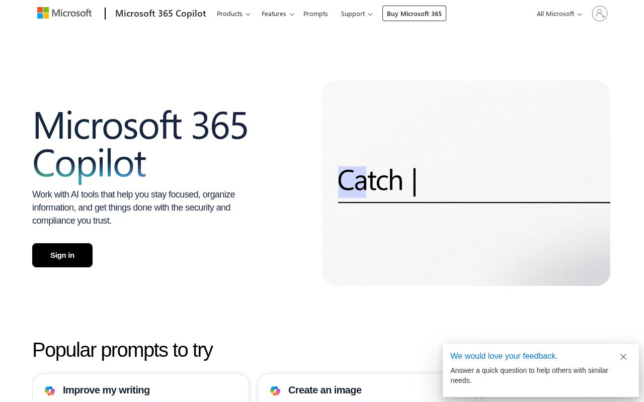 Screenshot of cloud.microsoft