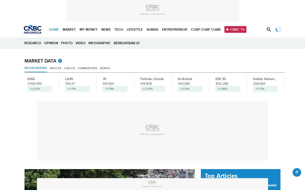 Screenshot of cnbcindonesia.com