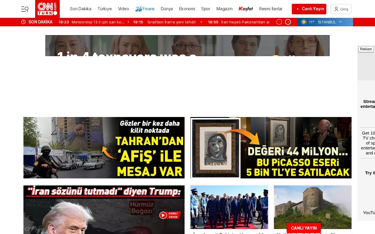 Screenshot of cnnturk.com