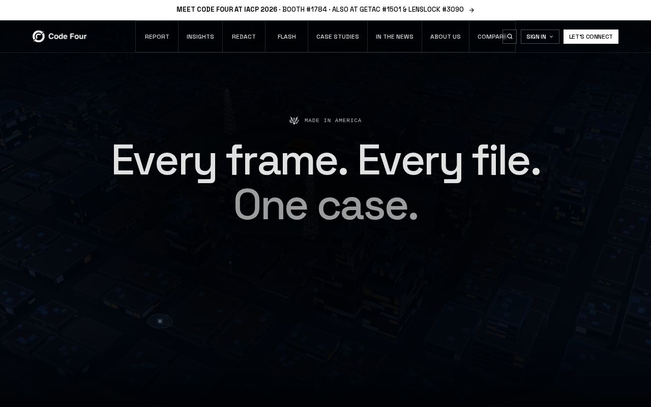 The codefour.us homepage, first screen