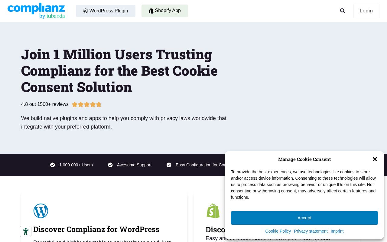 Screenshot of complianz.io