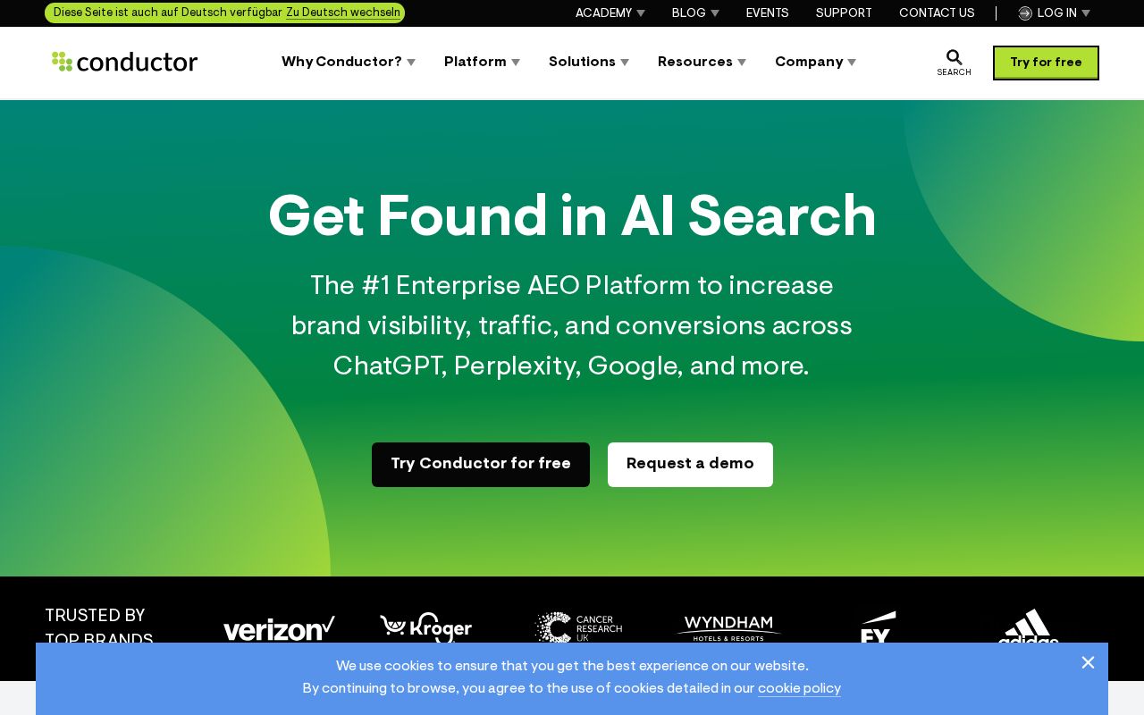 Screenshot of conductor.com