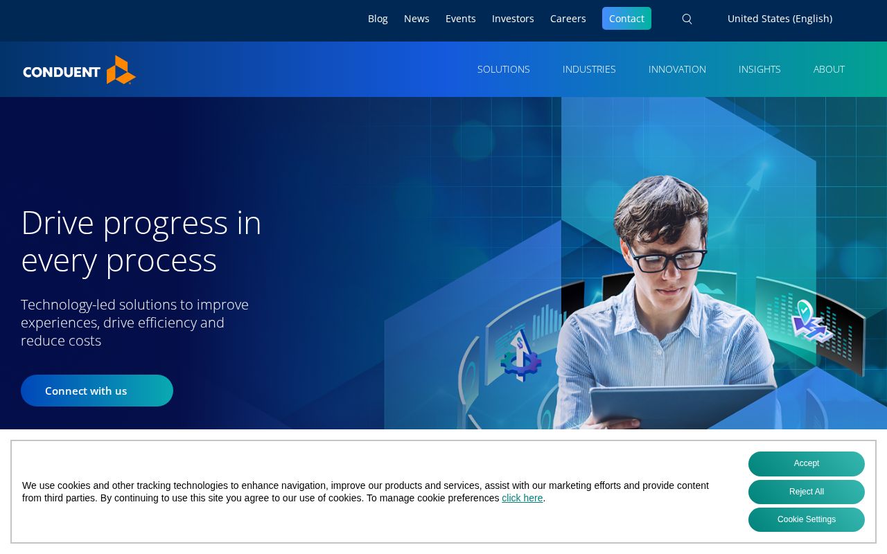 The conduent.com homepage, first screen