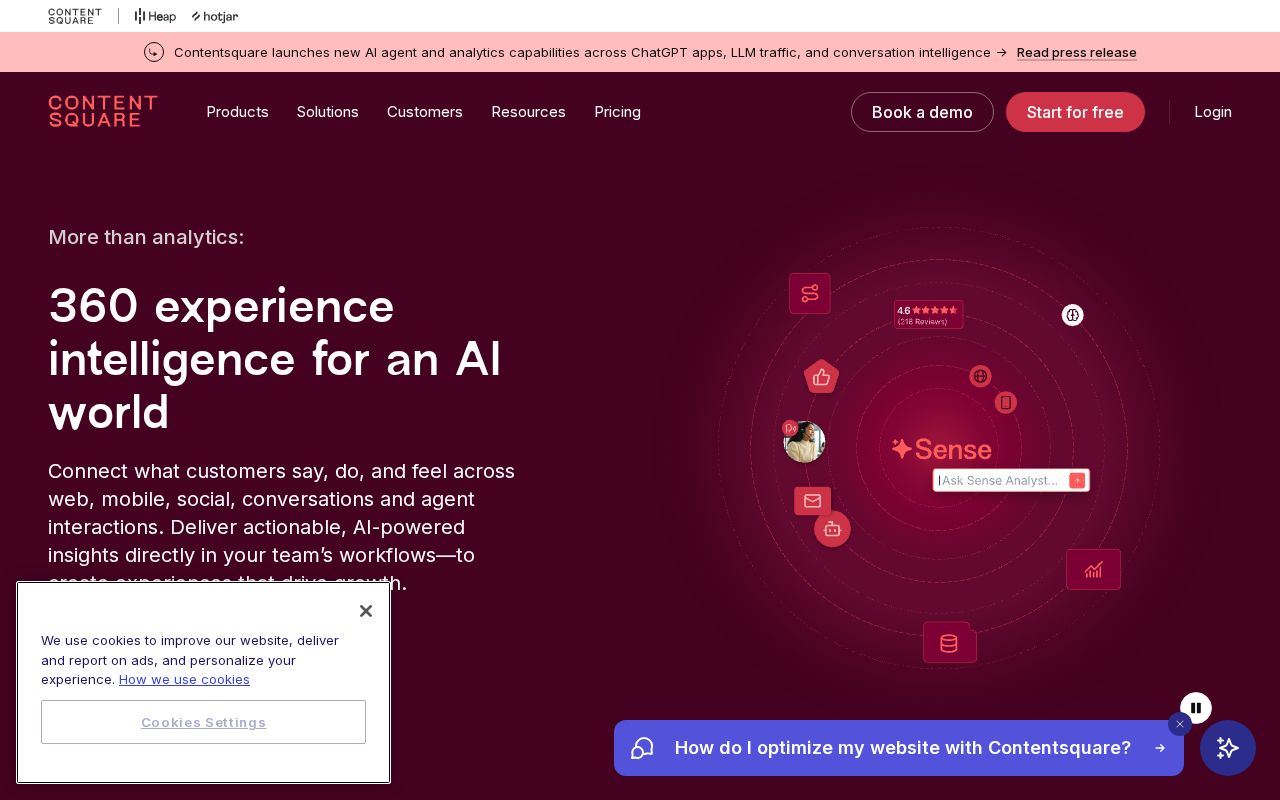 Screenshot of contentsquare.com