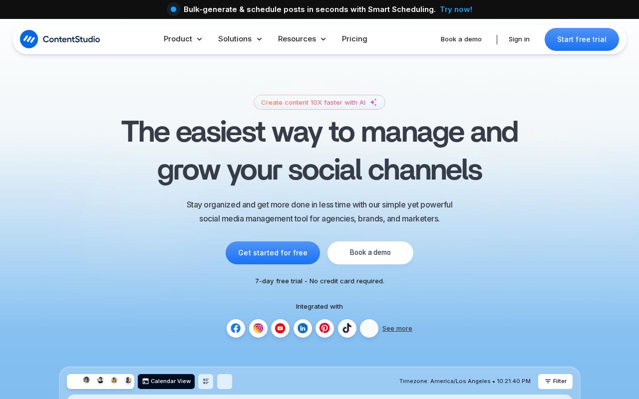 Screenshot of contentstudio.io